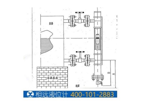 磁翻板液位計的中心距是指儀表的那段距離？